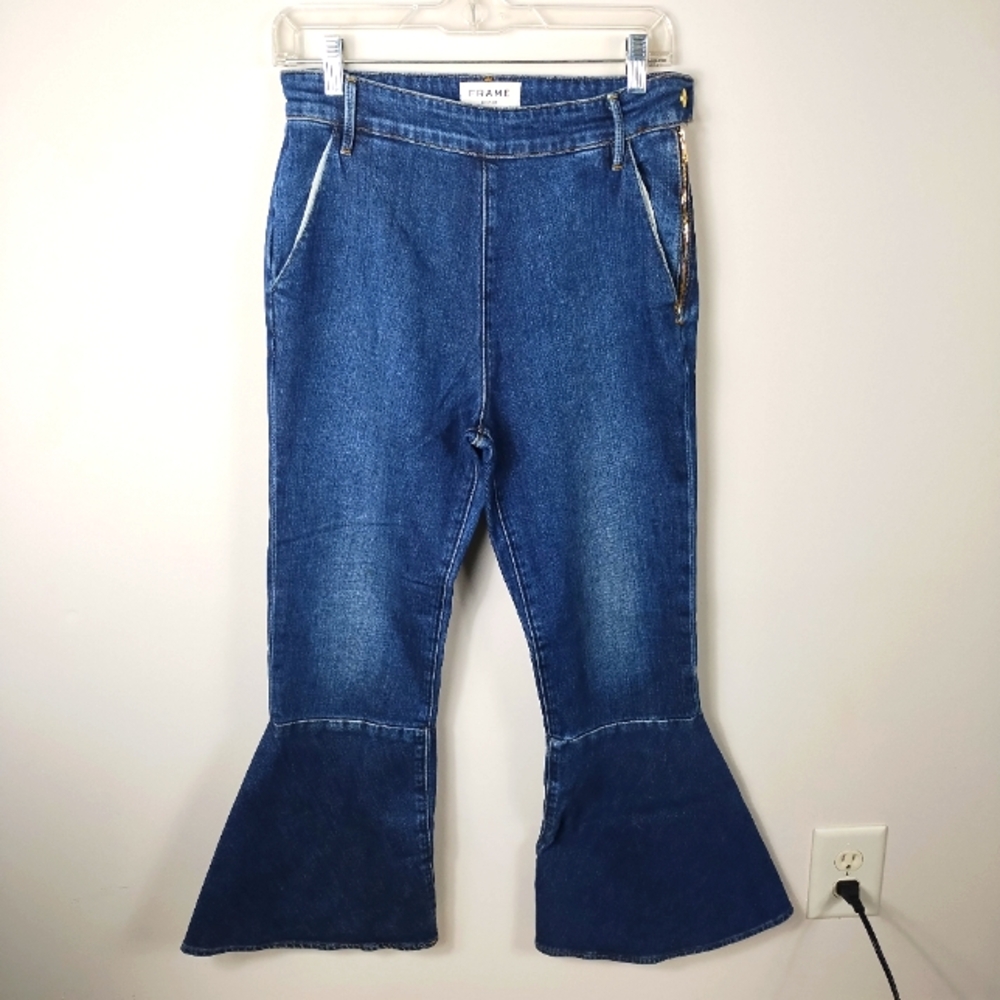 Frame Delavan Flounce Denim Jeans Size 28